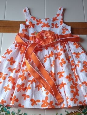 Girls Floral Dress 🧡